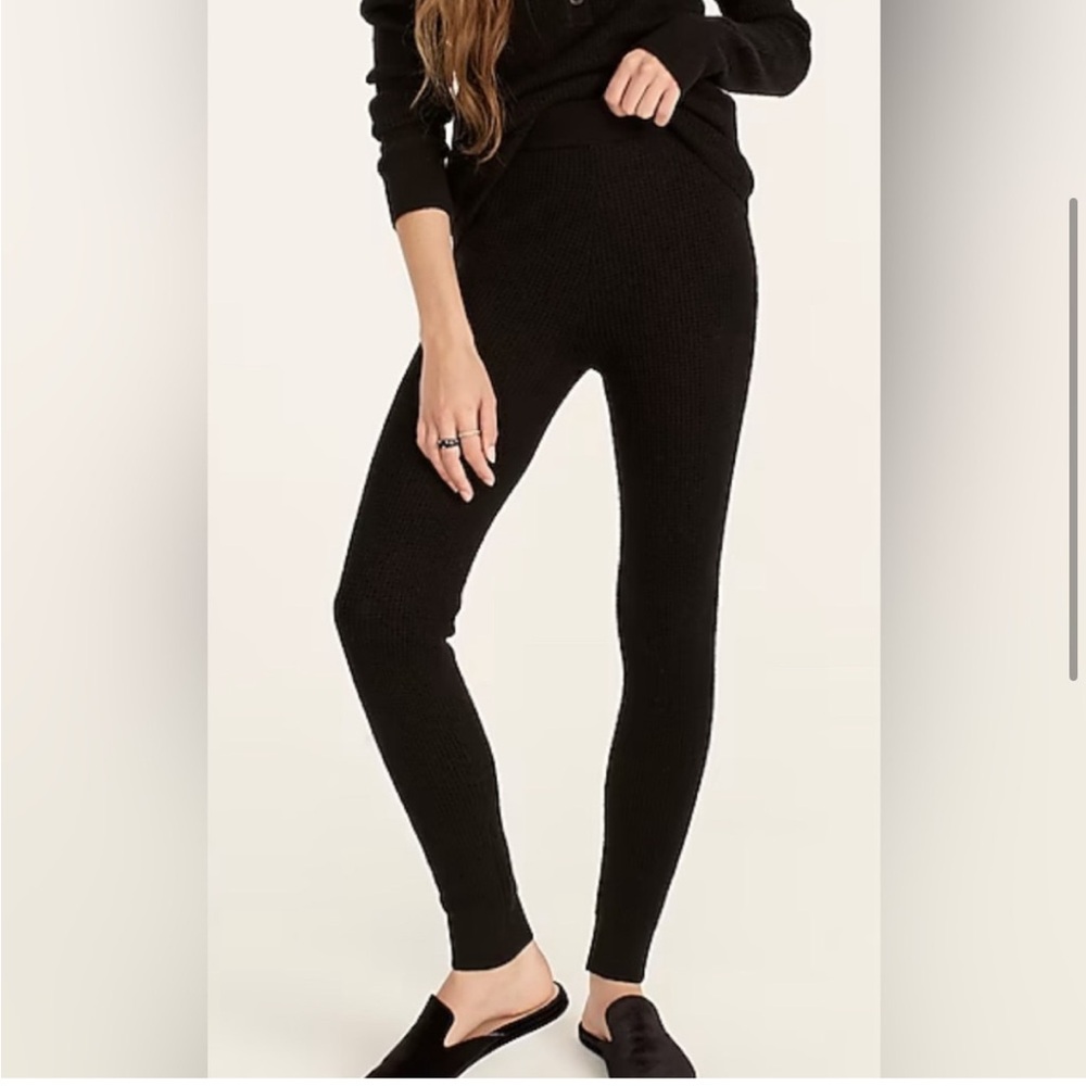 J. Crew Black Velvet Leggings Sleek and Form-Fitting